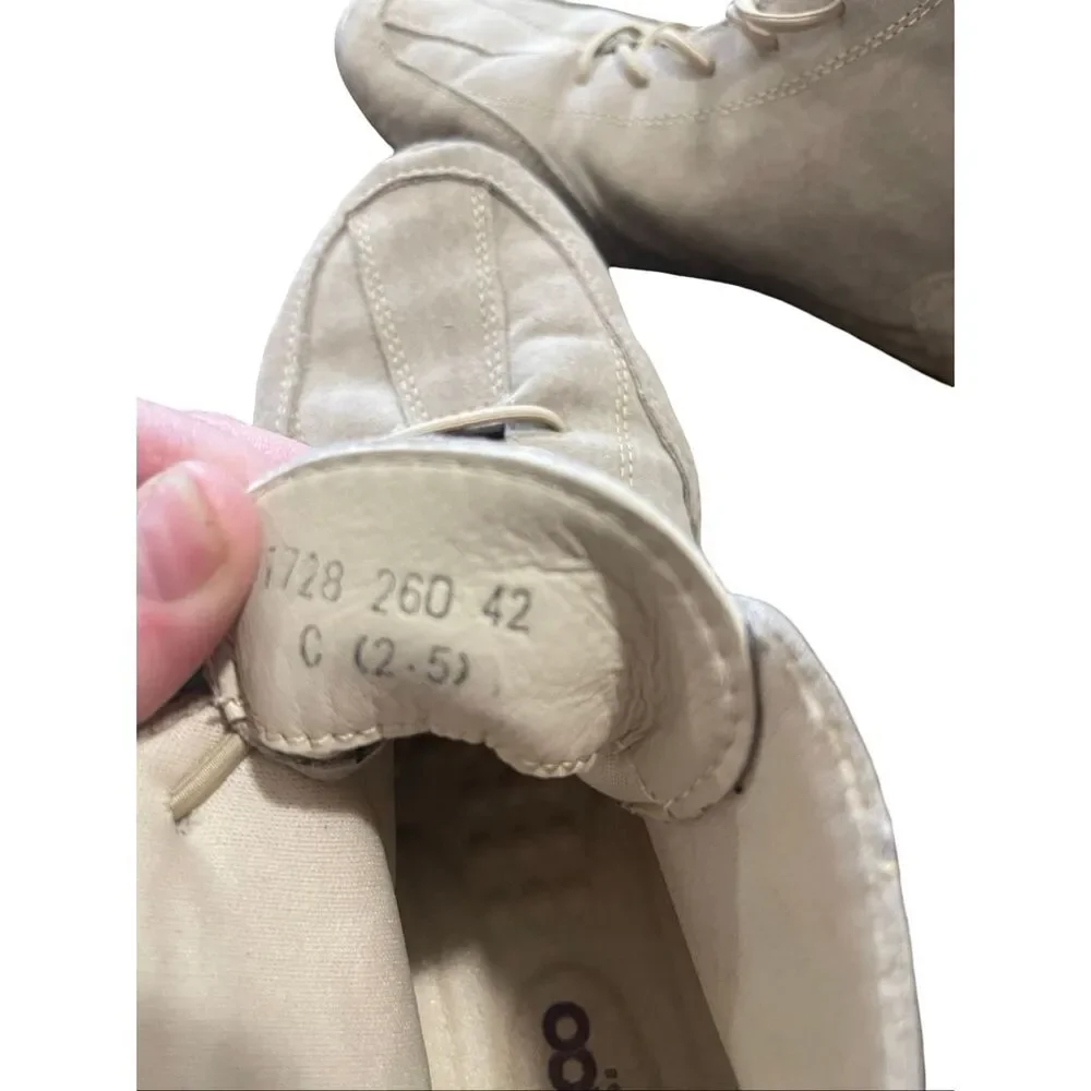 Clohoo Mens Beige Suede Non Slip Ankle Chukka Boots Comfort Shoes Size 42